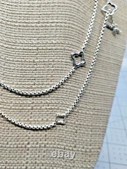 Pre-owned David Yurman Quatrefoil Necklace 36 L Sterling Silver