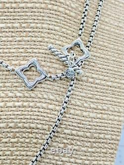 Pre-owned David Yurman Quatrefoil Necklace 36 L Sterling Silver