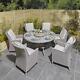 Prestbury 6 Seater Dining Set Natural Stone Outdoor Luxury Garden Furniture