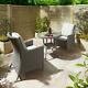Prestbury Bistro Set Natural Stone Outdoor Dining Aluminium Garden Furniture