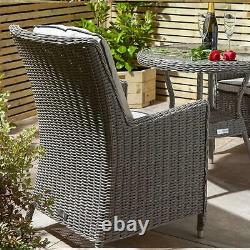 Prestbury Bistro Set Natural Stone Outdoor Dining Aluminium Garden Furniture
