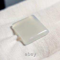 RARE GEL Mohave Light Crystal Gray BLUE CHALCEDONY Rectangle Cabochon 20.96 ct