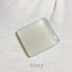 RARE GEL Mohave Light Crystal Gray BLUE CHALCEDONY Rectangle Cabochon 20.96 ct