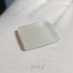 RARE GEL Mohave Light Crystal Gray BLUE CHALCEDONY Rectangle Cabochon 20.96 ct