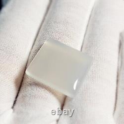 RARE GEL Mohave Light Crystal Gray BLUE CHALCEDONY Rectangle Cabochon 20.96 ct