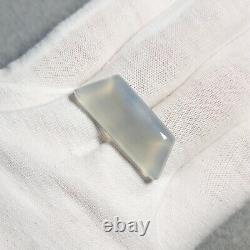 RARE Mohave Pale Gray BLUE CHALCEDONY (Gel Grade) Trapezoid Cabochon 27.22 (ct)