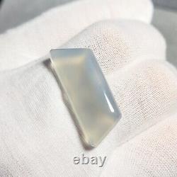 RARE Mohave Pale Gray BLUE CHALCEDONY (Gel Grade) Trapezoid Cabochon 27.22 (ct)