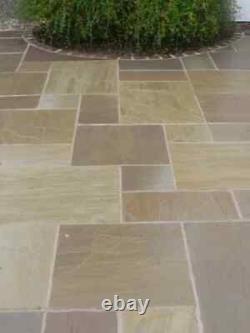 Raj Green Natural Indian Sandstone Patio Pack, 4 Sizes, 19.5m Coverage