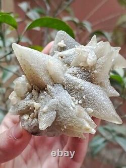 Rare 207g Natural Grey Dog Tooth Calcite Cluster Mineral Specimen Crystal