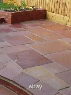 Raveena Indian Sandstone paving Patio slabs Mixed sizes 22MM Cal 19SQM