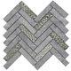Raw Gray Concrete Marble Stone Mosaic Tile Herringbone Pattern Backsplash