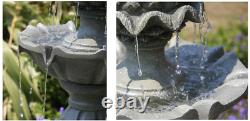 Regal 3-Tier Cast Stone Water Feature Fountain H150cm by Ambiente
