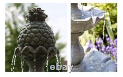 Regal 3-Tier Cast Stone Water Feature Fountain H150cm by Ambiente