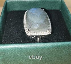 Ross-Simons Labradorite Ring &. 10 ct. Diamond Ring NEW Sterling Silver 925