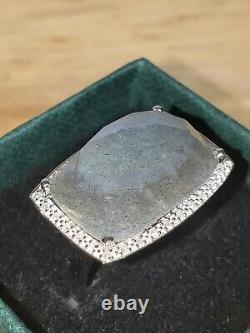 Ross-Simons Labradorite Ring &. 10 ct. Diamond Ring NEW Sterling Silver 925