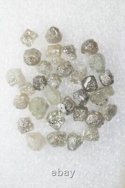 Rough Diamond 20.50 carat Lot Rare Natural Snow White Grey rough Loose diamond