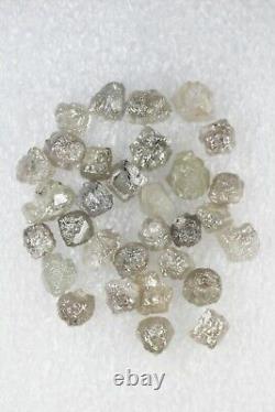 Rough Diamond 20.50 carat Lot Rare Natural Snow White Grey rough Loose diamond