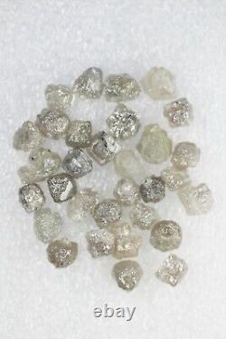 Rough Diamond 20.50 carat Lot Rare Natural Snow White Grey rough Loose diamond