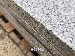 STUNNING GREY SOLID GRANITE STEPS, PAVING 4 X 800x800x50 FLAMED FINISHED
