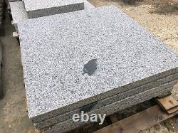 STUNNING GREY SOLID GRANITE STEPS, PAVING 4 X 800x800x50 FLAMED FINISHED