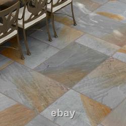 Sandstone Indian Natural Cleft Exterior Rustic Grey 18.67m2 Paving Slabs 600x300