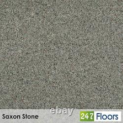 Saxon Stone Natural Berber Twist Deluxe 55oz Carpet Wool Mix Actionback Bedroom