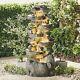 Serenity Garden 142cm 6 Tier Cascading Rock Pool Water Feature Led Outdoor New