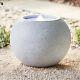 Serenity Garden 35cm Sandstone Sphere Water Feature Led Outdoor Fountain New