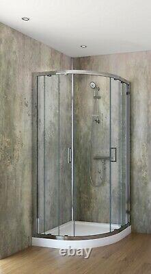 Shower Panels 1000mm Wide x 2.4m Large Bathroom Wet Wall Cladding PVC 10mm Thick