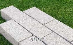 Silver Grey Granite paving patio Sawn Cobble setts Natural 100mmx200mmx40mm