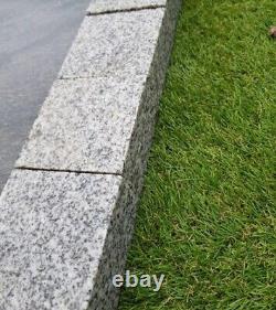 Silver Grey Granite paving patio Sawn Cobble setts Natural 100mmx200mmx40mm