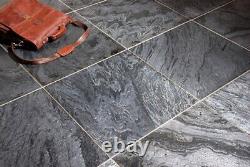 Silver Grey Quartzite Floor Wall Tiles Polished Natural Stone Paving Tiles New