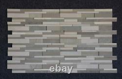 Silver Grey Sandstone Split Face Stone Wall Cladding Mosaic Tiles 3D Effects New