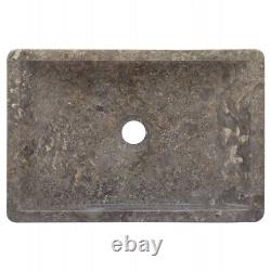 Sink 45x30x12cm Marble Bathroom Natural Stone Bowl Basin /Cream GREY
