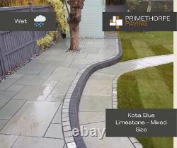 Smooth Paving Slabs Grey / Blue Limestone Stylish and Modern Appearance