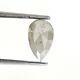 Solitaire Real Natural Diamond 1.66tcw Gray Silver Pear Rose Cut For Gift