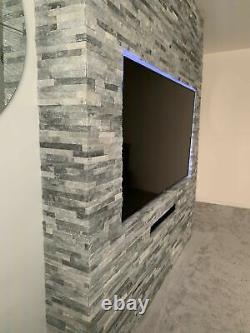SplitFace Sparkly White Grey Quartz 3D Cladding Wall Tiles? AS LOW AS £41.78/m2