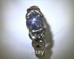 Star Sapphire Natural Genuine Gemstone Sterling Silver Lady, s Ring RSS, 668