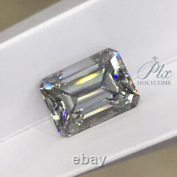 Step Cut Moissanite Natural Multi Color VVS1 Emerald Cut Loose Gemstone 4 Jewel