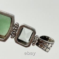 Sterling Silver 925 Jade Pendant + Other Stone