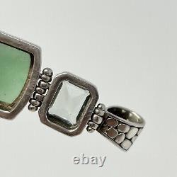 Sterling Silver 925 Jade Pendant + Other Stone