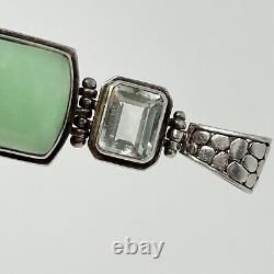 Sterling Silver 925 Jade Pendant + Other Stone