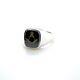 Sterling Silver Masonic Signet Ring With Hematite Stone