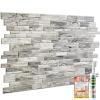 Stone Slate Effect Pvc Plastic Wall Covering Panels Decorative Cladding Tiles