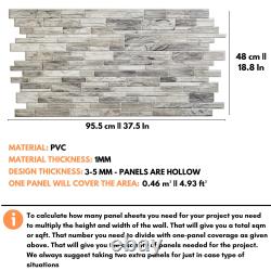 Stone Slate Effect PVC Plastic Wall Covering Panels Decorative Cladding Tiles