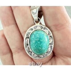 Stunning Artistry Sonoran Turquoise Pendant Sterling Silver Pendant MSRP $140