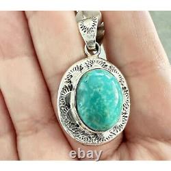 Stunning Artistry Sonoran Turquoise Pendant Sterling Silver Pendant MSRP $140