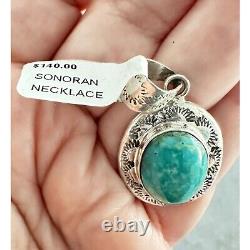 Stunning Artistry Sonoran Turquoise Pendant Sterling Silver Pendant MSRP $140