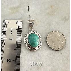 Stunning Artistry Sonoran Turquoise Pendant Sterling Silver Pendant MSRP $140