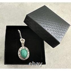 Stunning Artistry Sonoran Turquoise Pendant Sterling Silver Pendant MSRP $140